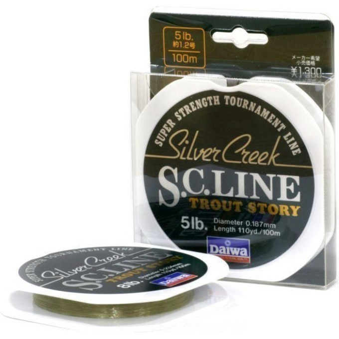 Монолеска DAIWA Silver Creek S.C. Line 6 Lb (0.205мм) - 100м 4960652412087