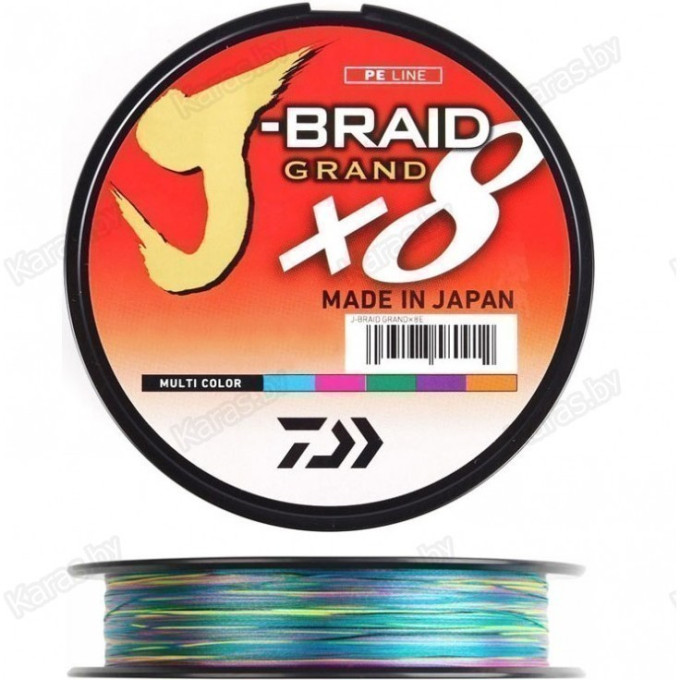 Шнур DAIWA J-BRAID GRAND X8E 300М 0,16ММ MULTI COLOR 12795-116RU